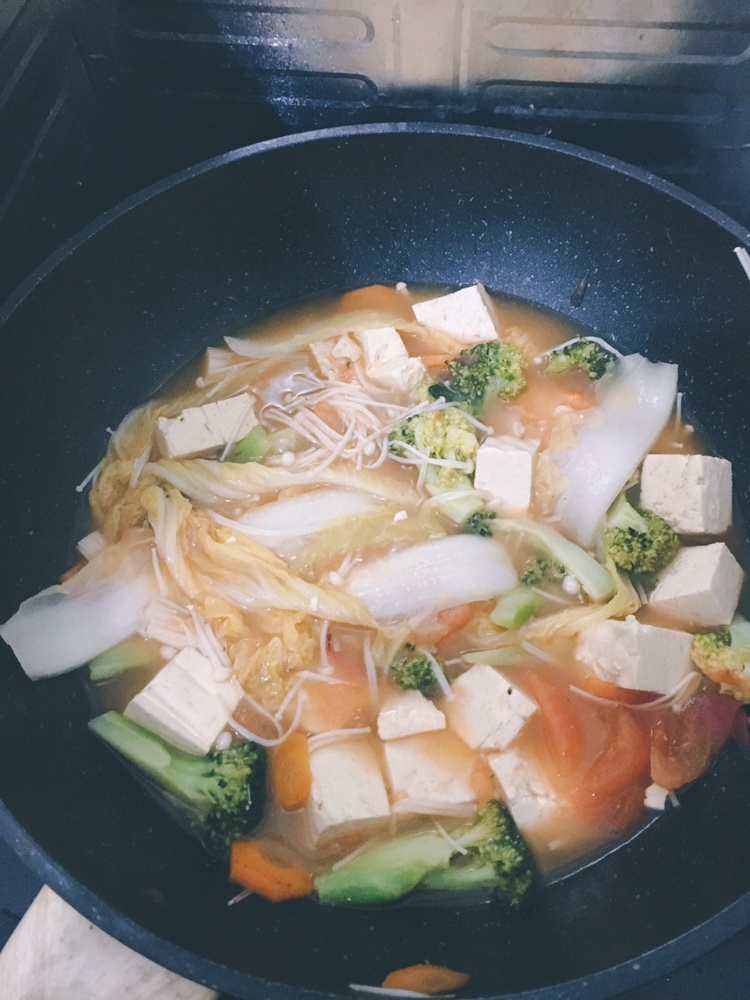 豆腐蔬菜汤的做法