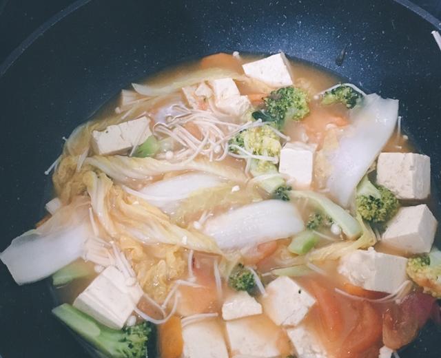 豆腐蔬菜汤的做法