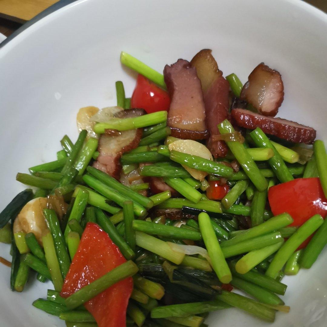 蒜苔炒腊肉
