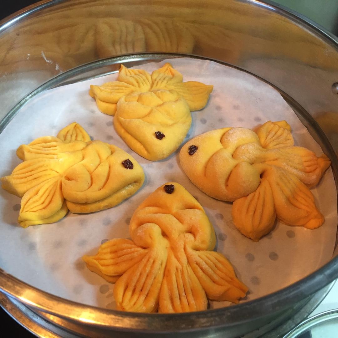 蒸南瓜金鱼馒头