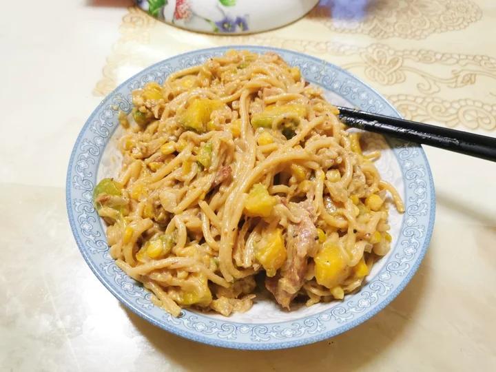 低卡南瓜牛奶意面