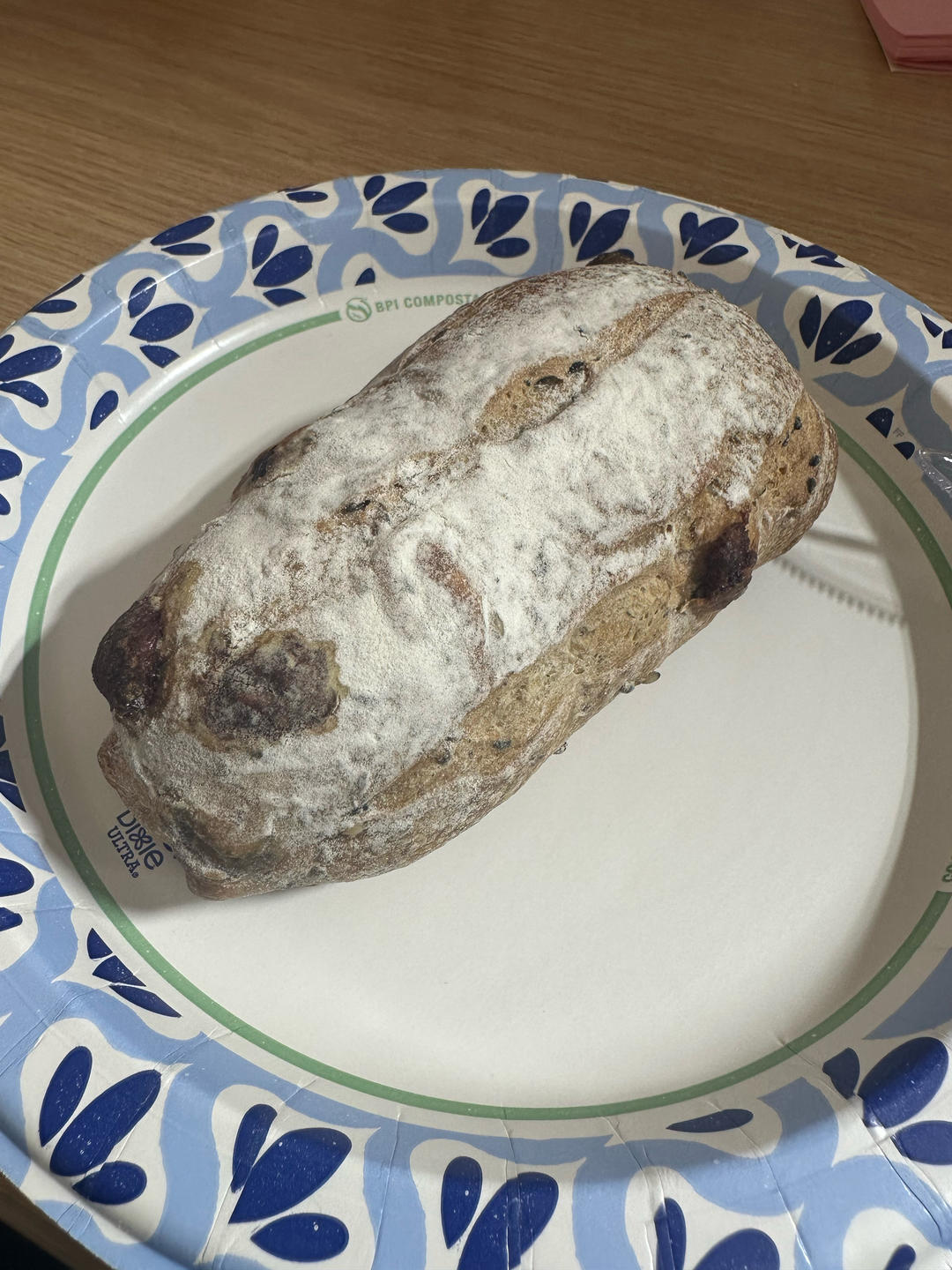 🥖黑芝麻蔓越莓面包｜无油糖无需揉面🉑