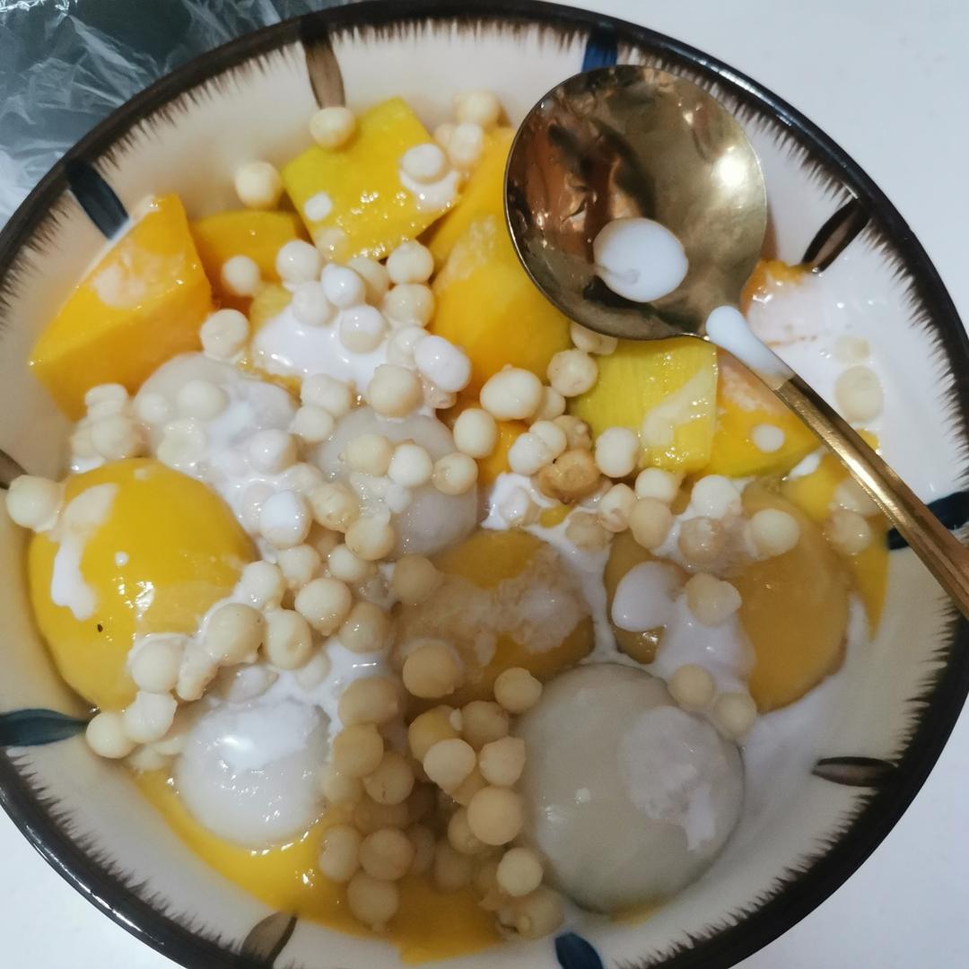 芒果椰浆小圆子