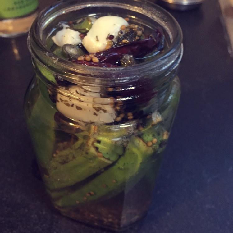 白酒醋腌制秋葵