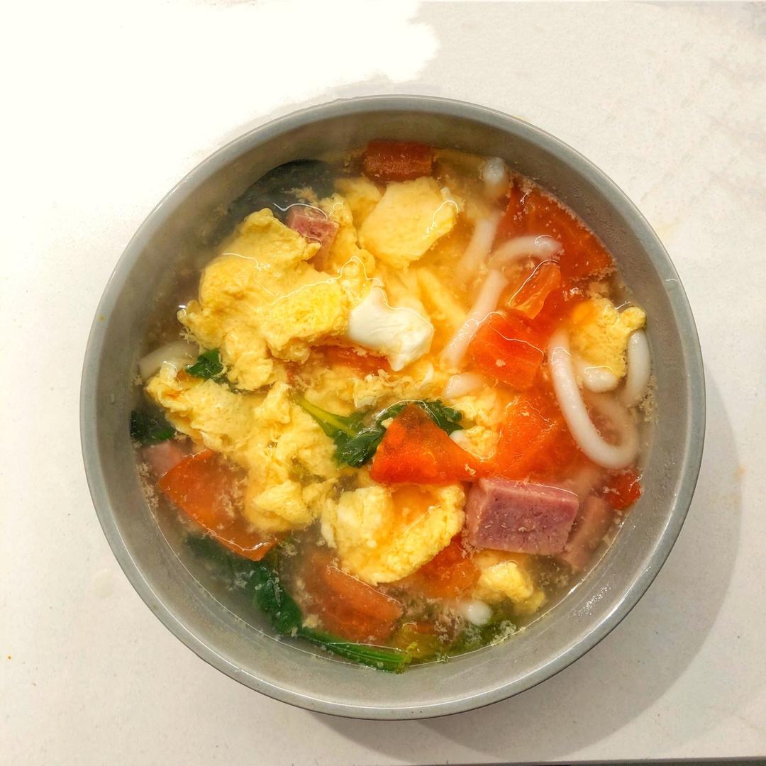 西红柿鸡蛋乌冬面