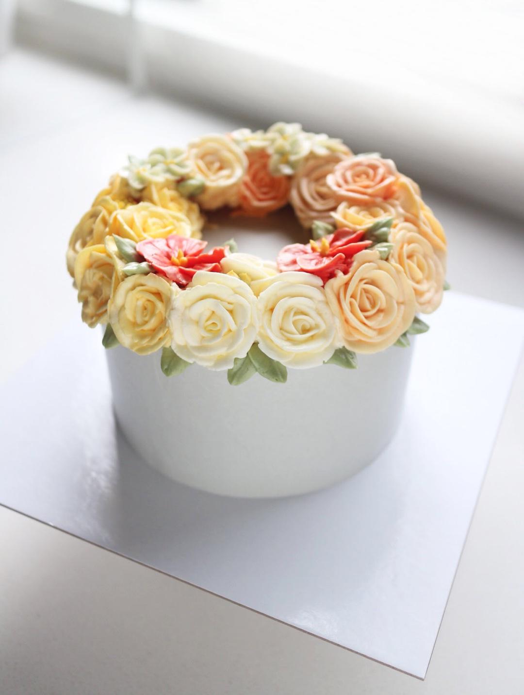 瑛的韩式裱花蛋糕的做法 步骤3