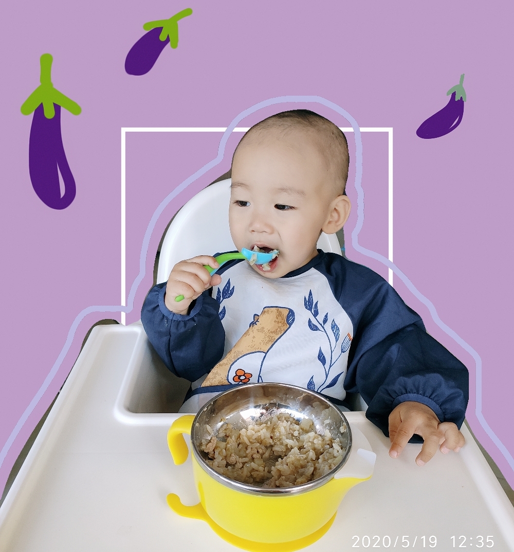 宝宝辅食:茄子焖饭的做法