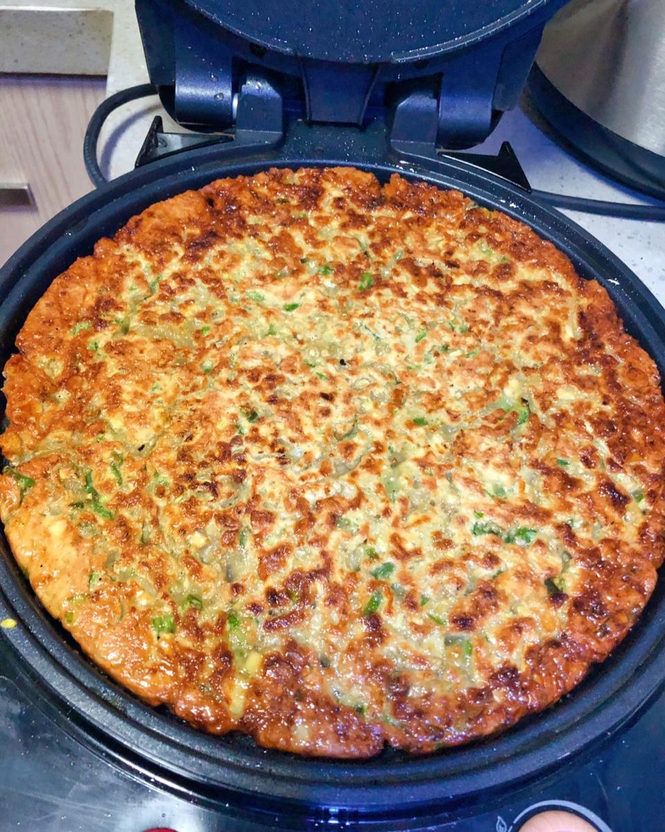 快速营养早餐茄子鸡蛋饼