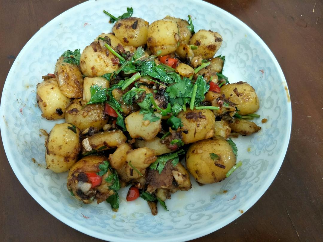 孜然香辣煎小土豆