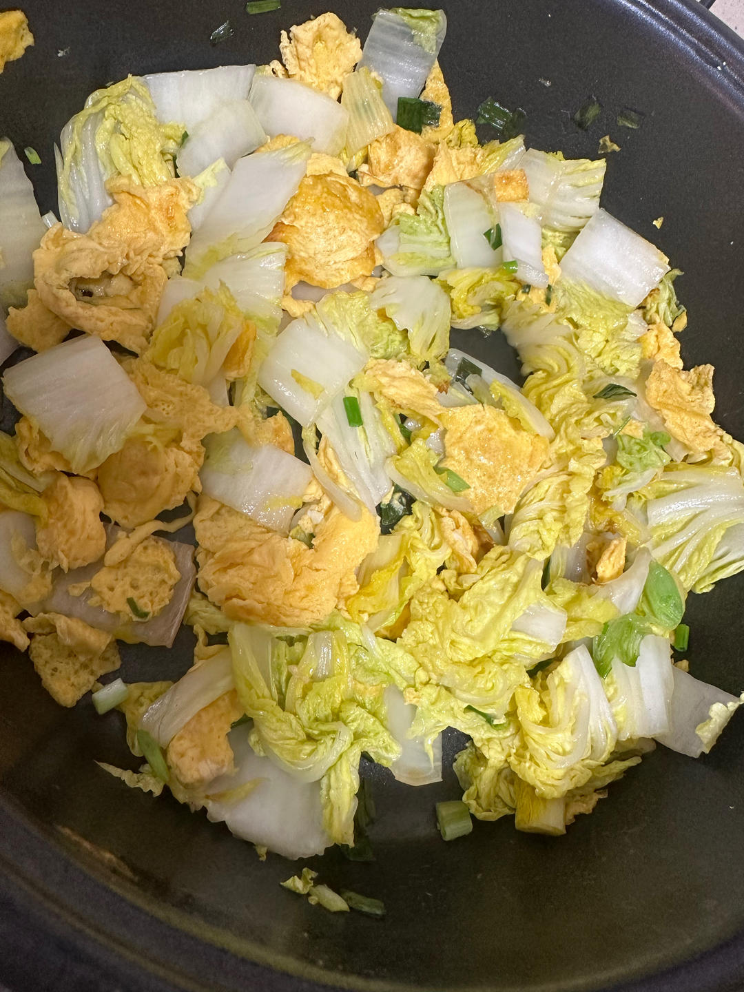 家常白菜炒鸡蛋