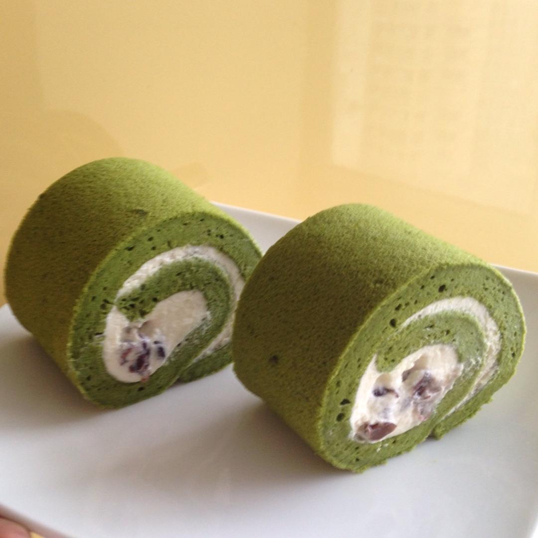 抹茶蜜豆蛋糕卷