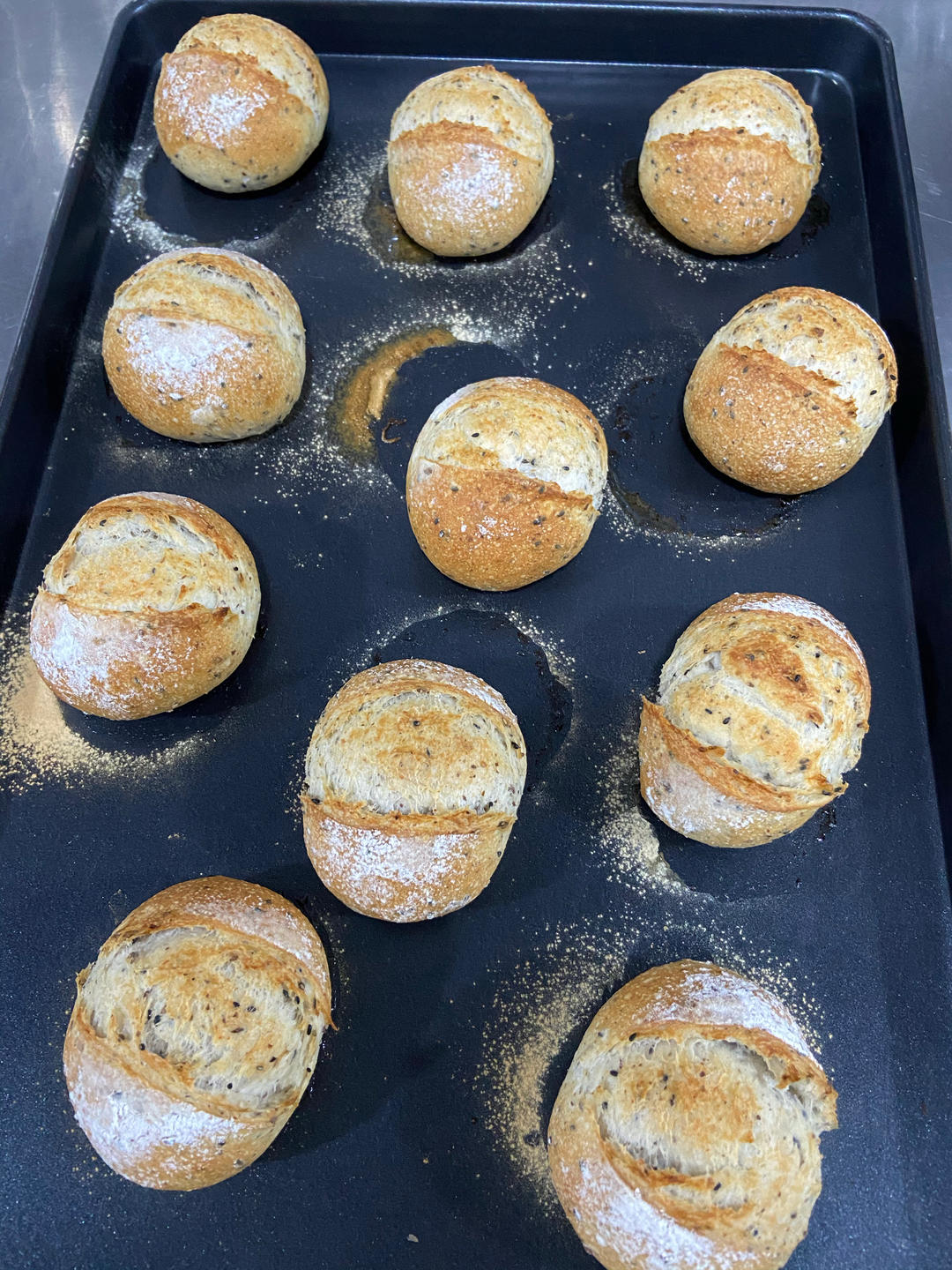 坚果法国球（鲁邦老面）French ball bread
