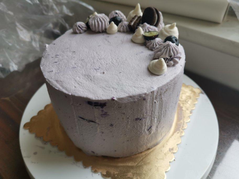 颜值担当蓝莓奶油蛋糕（动图）