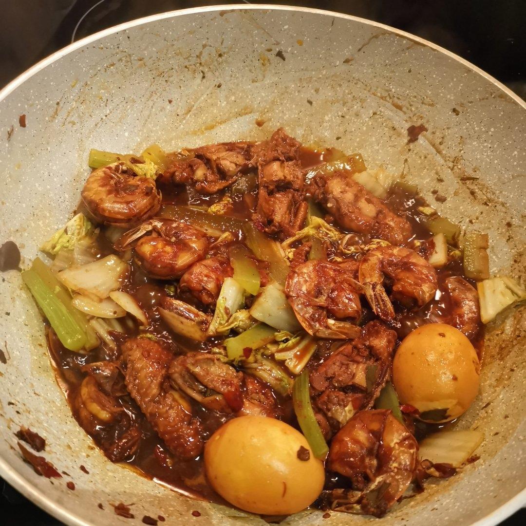 “胖哥俩”鸡翅明虾煲（火锅底料版）