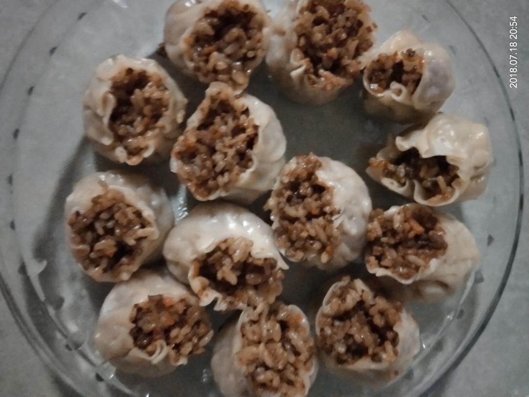 简易糯米烧卖（附烧卖包法）