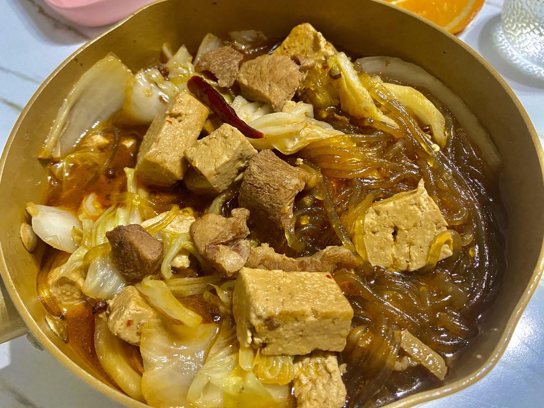 白菜豆腐炖粉条