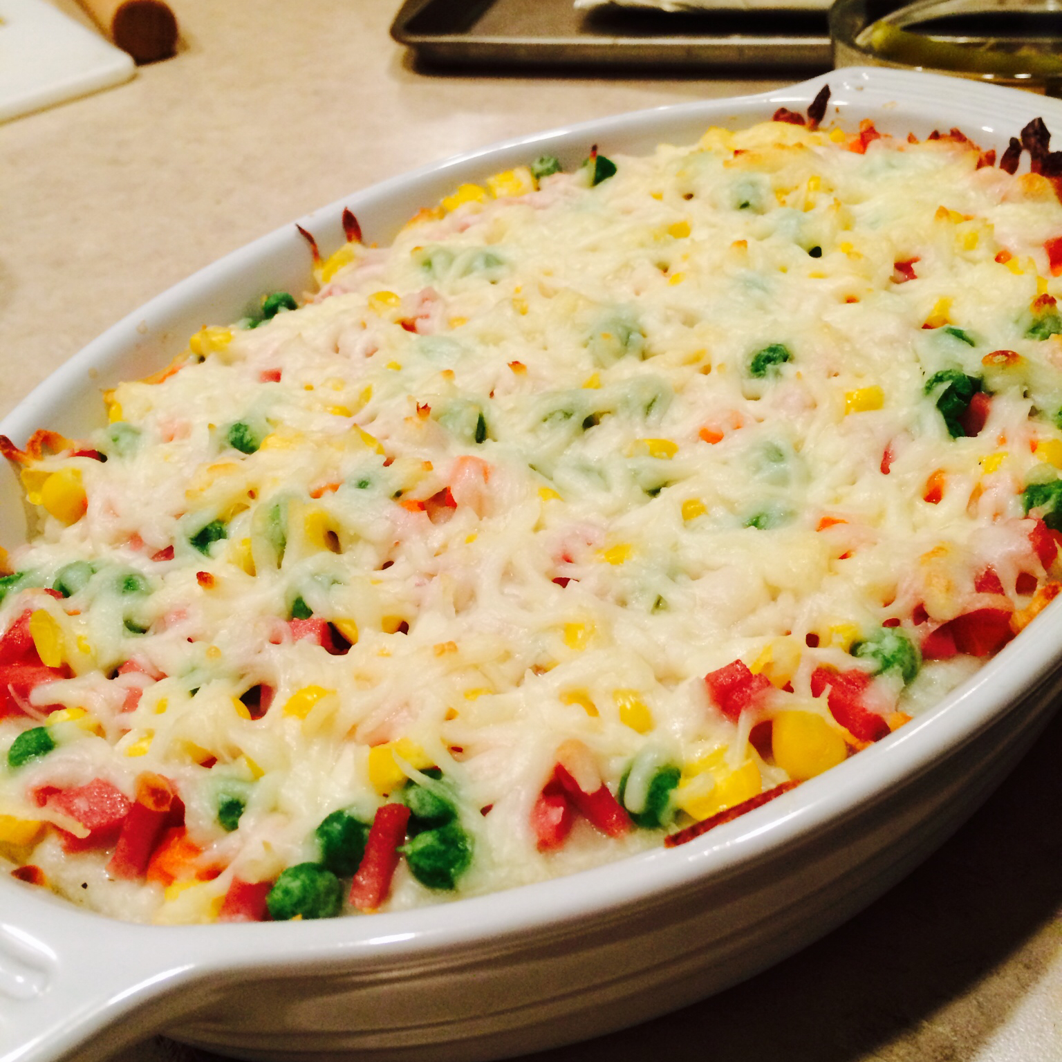 奶酪什蔬焗土豆泥