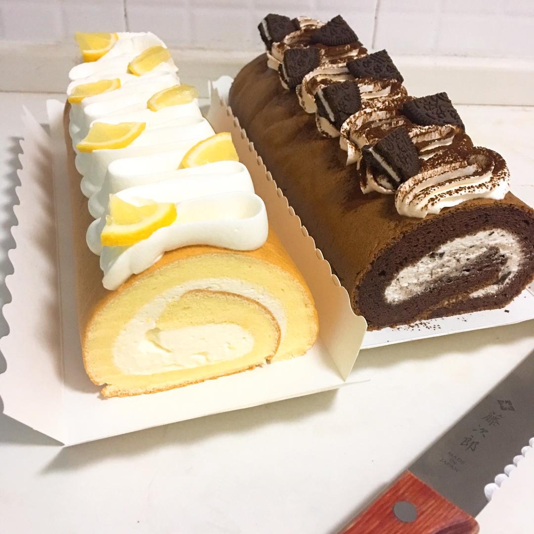 飞烟岚做的3款易卷又美味的香缇奶油戚风蛋糕卷