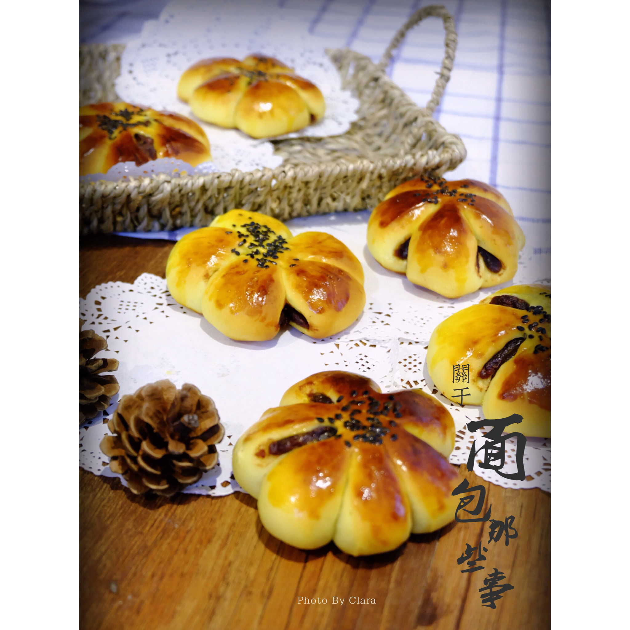 花式豆沙餐包
