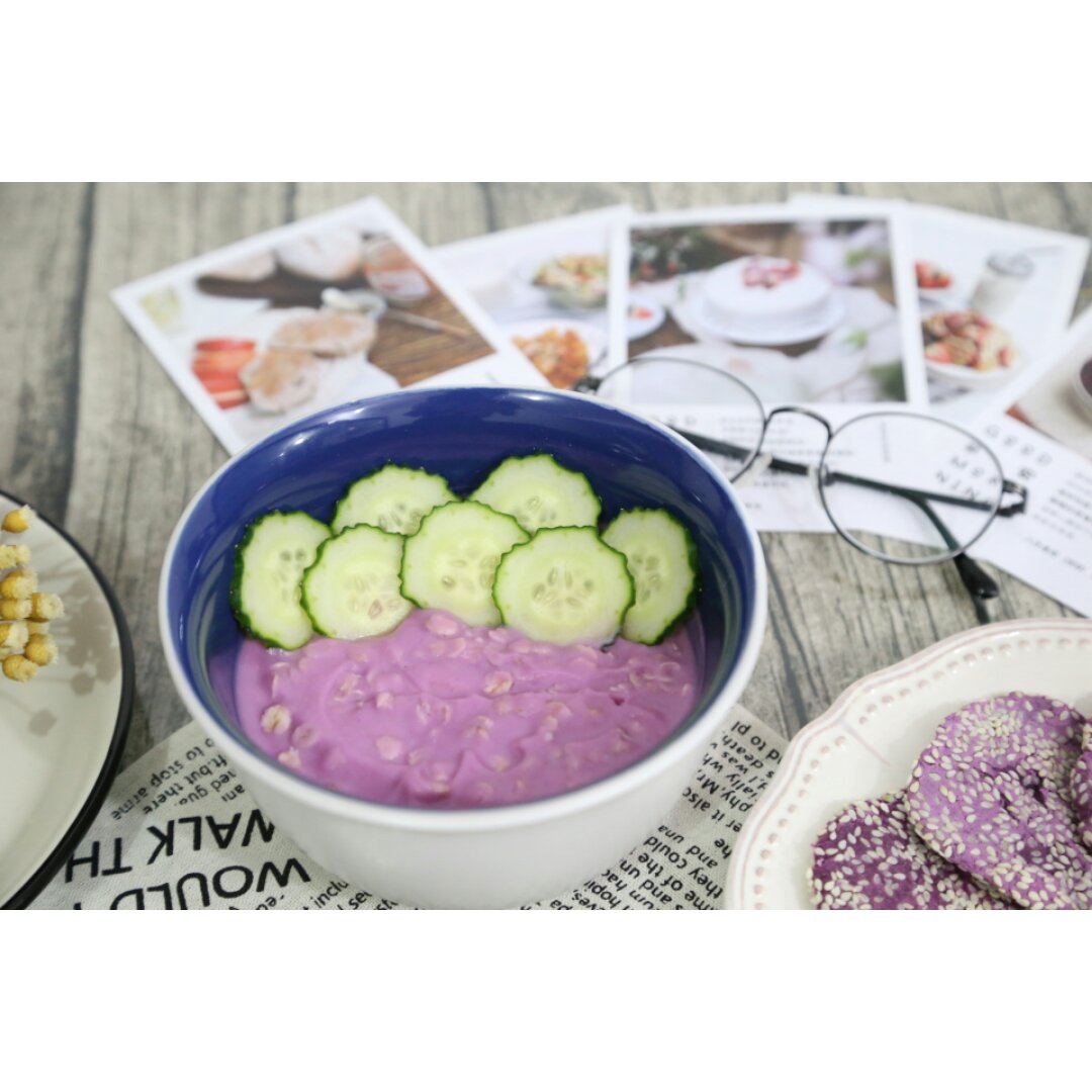 紫薯隔夜燕麦粥