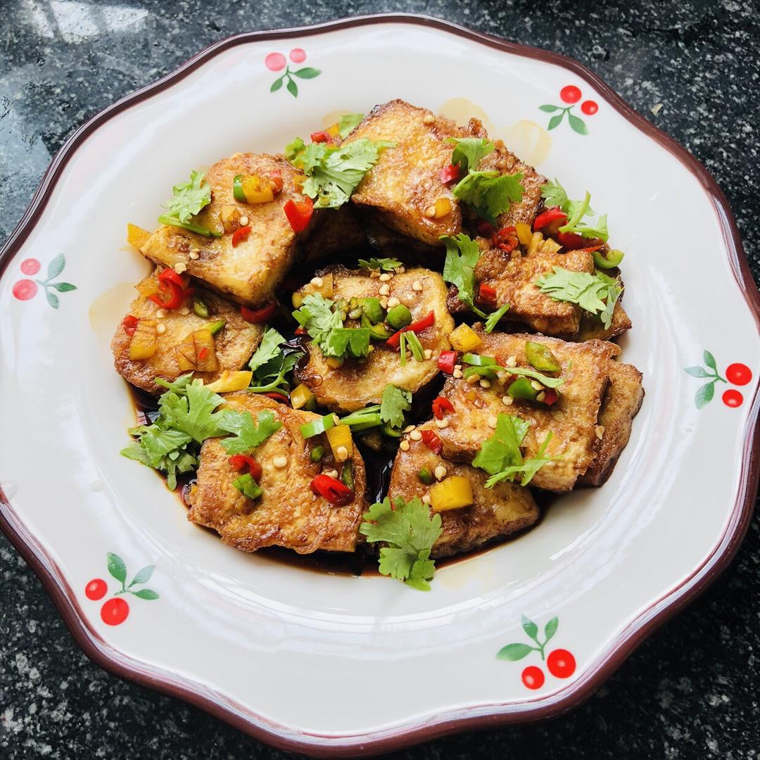 无敌美味的香煎豆腐