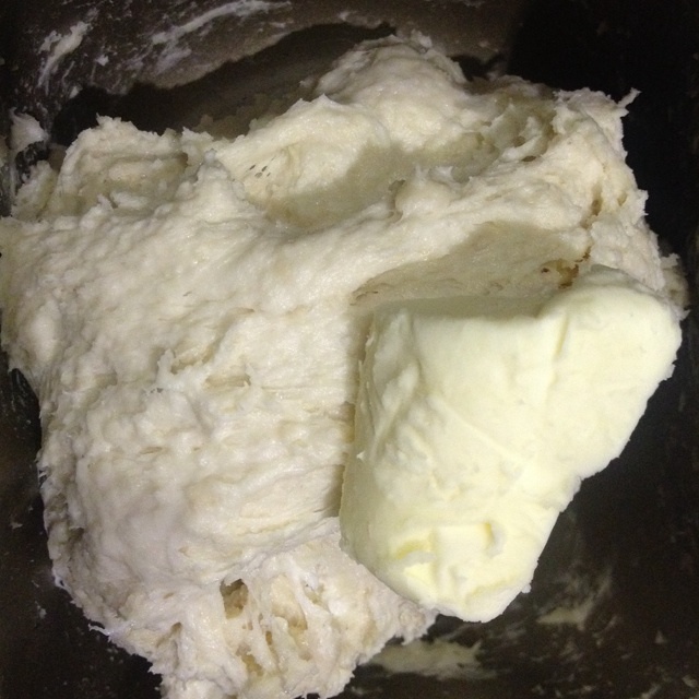 Poolish种（波兰种）奶油奶酪香浓吐司～面包机版的做法 步骤3