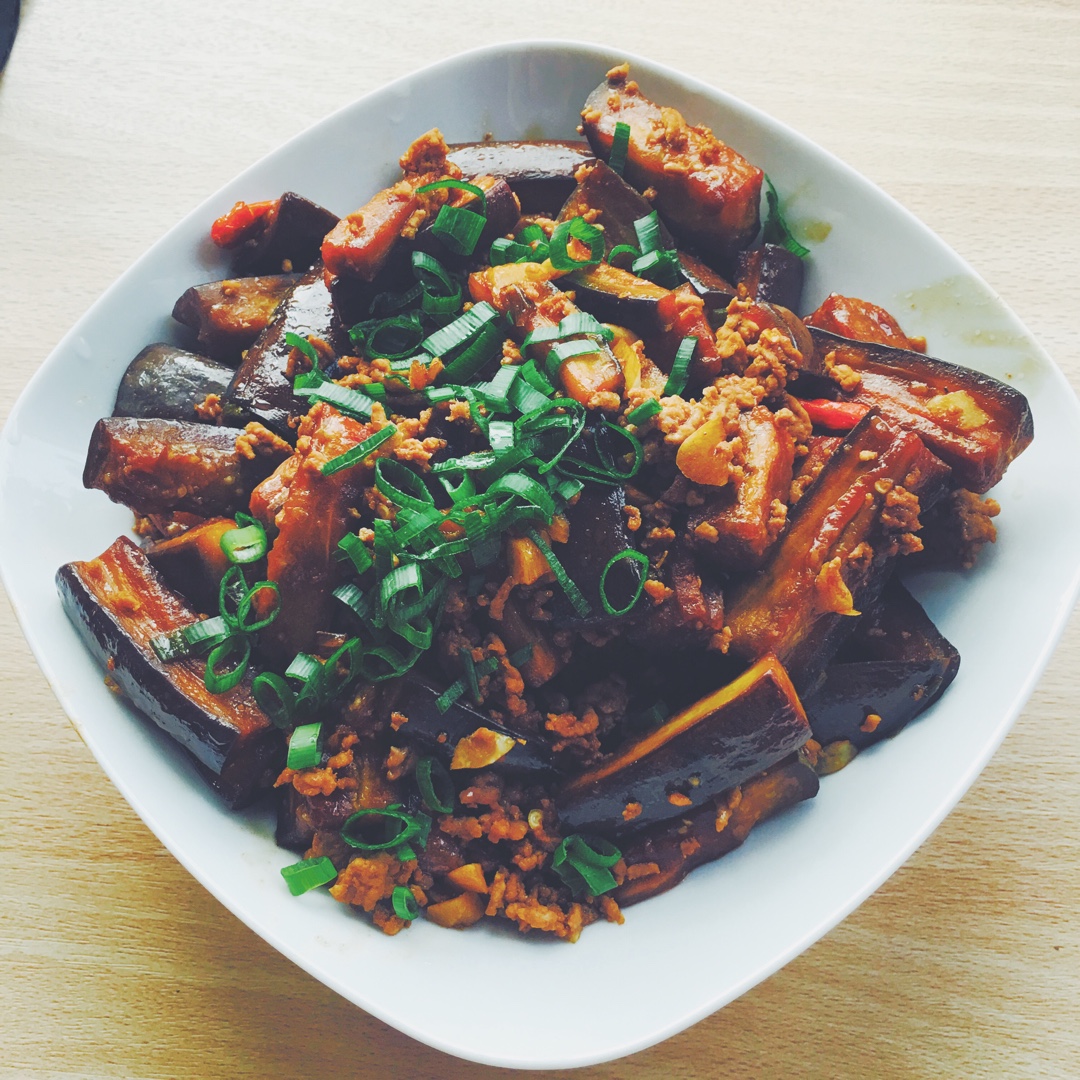 红烧肉沫茄子