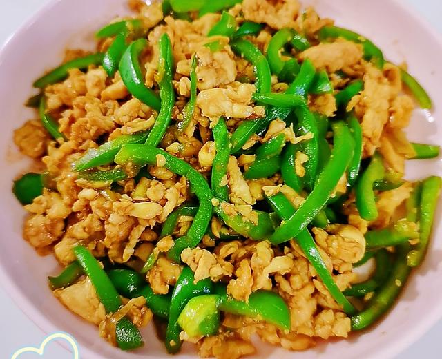 快手家常菜•青椒鸡丝/片的做法