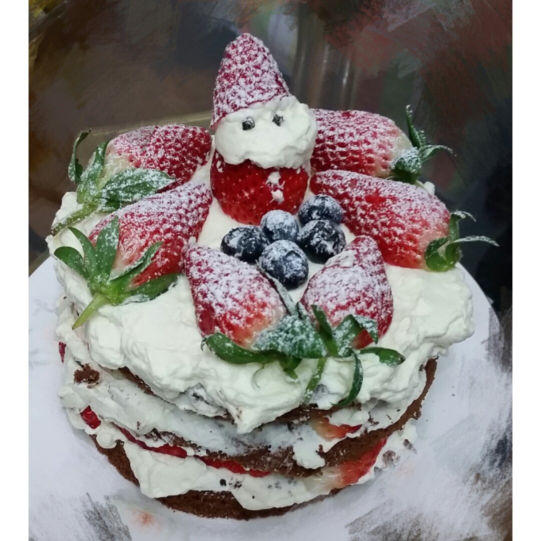 圣诞呆萌裸蛋糕