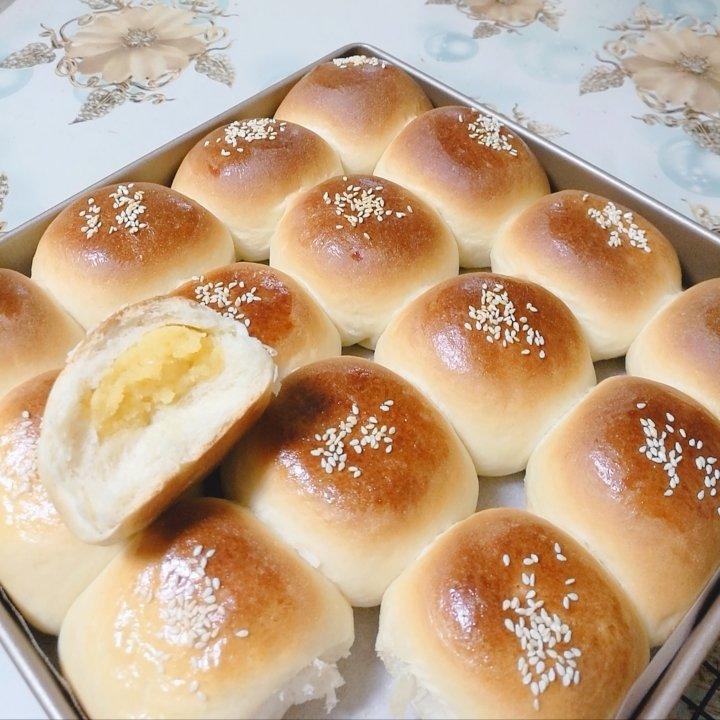 奶黄小餐包-一次发酵超好吃（附快手奶黄馅制作方法）