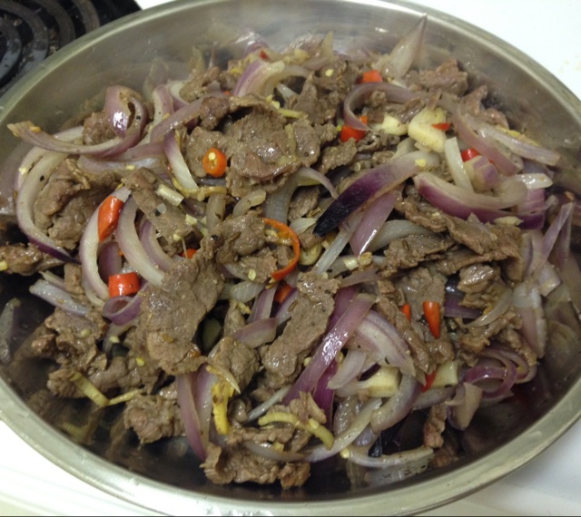 小炒香菜牛肉丝