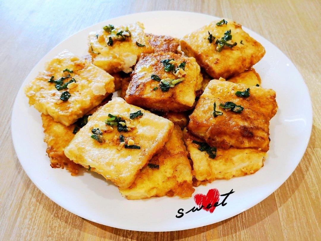 心妈amy-手机1228做的韩式煎豆腐 side dish tofu
