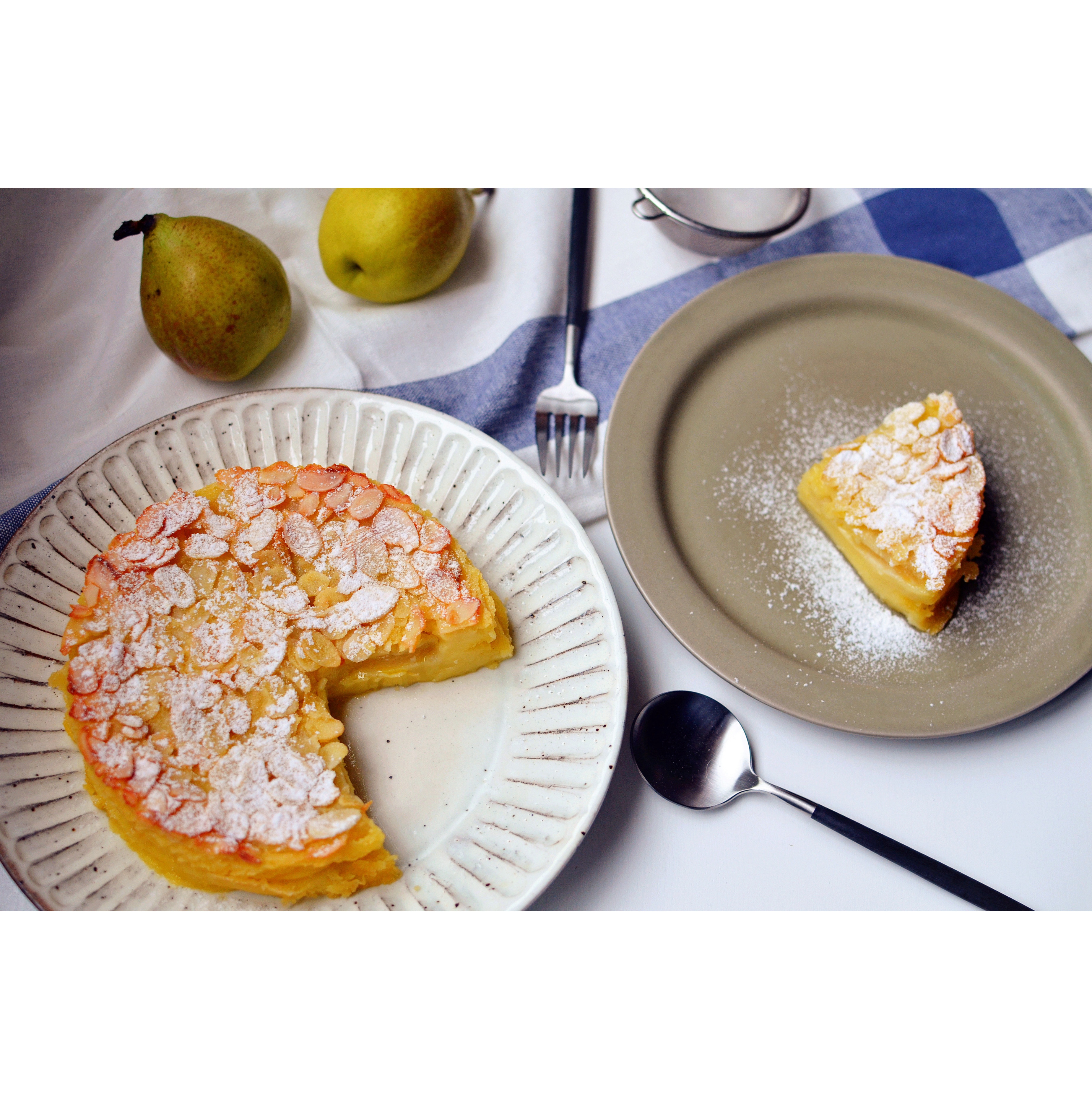 法国传统甜点啤梨杏仁克拉芙缇