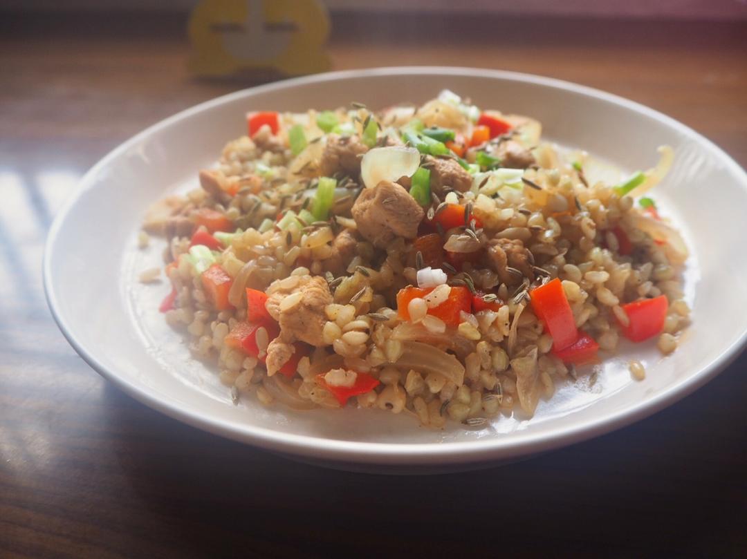 【健康三餐】香喷喷孜然鸡肉闷饭
