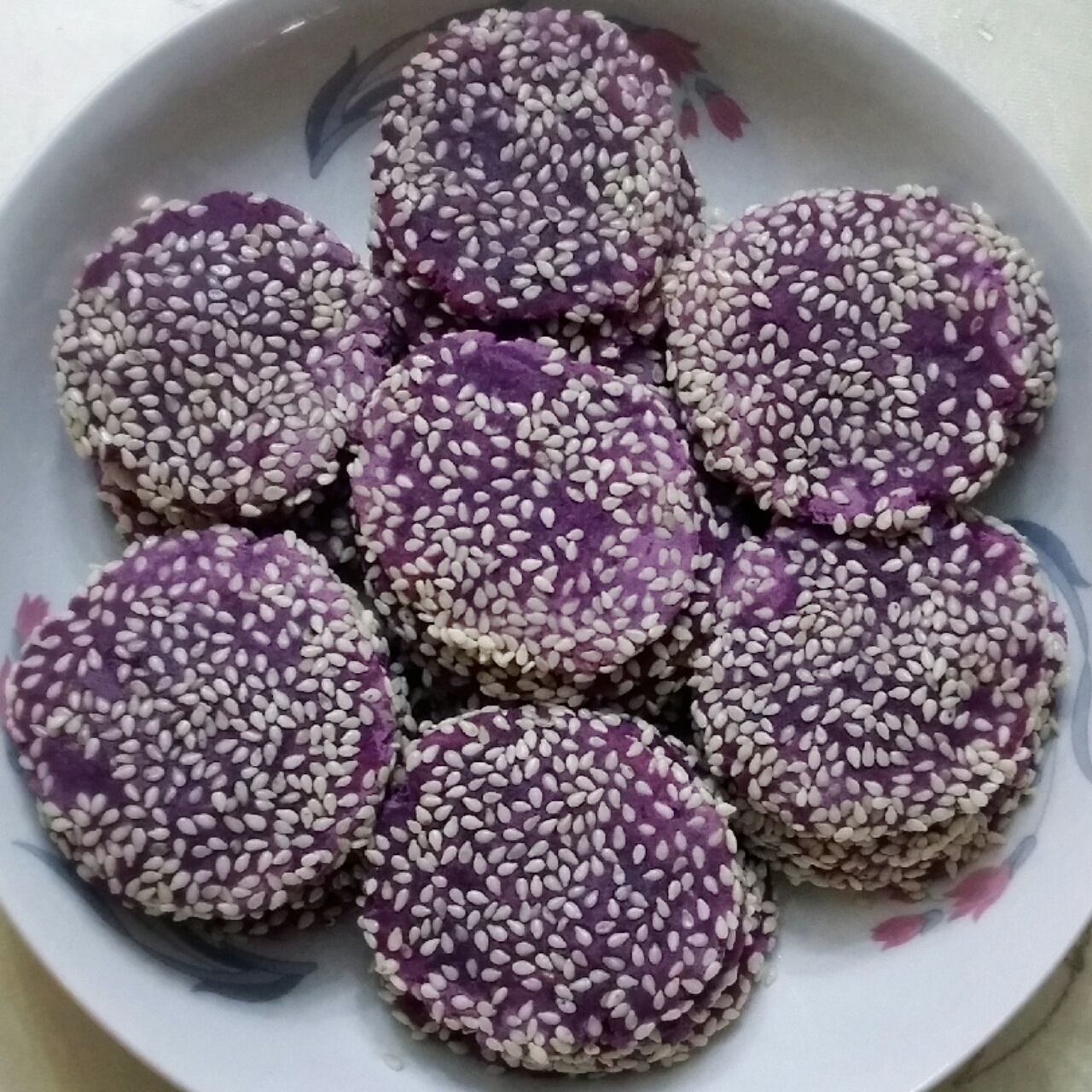 紫薯芝香糯米饼