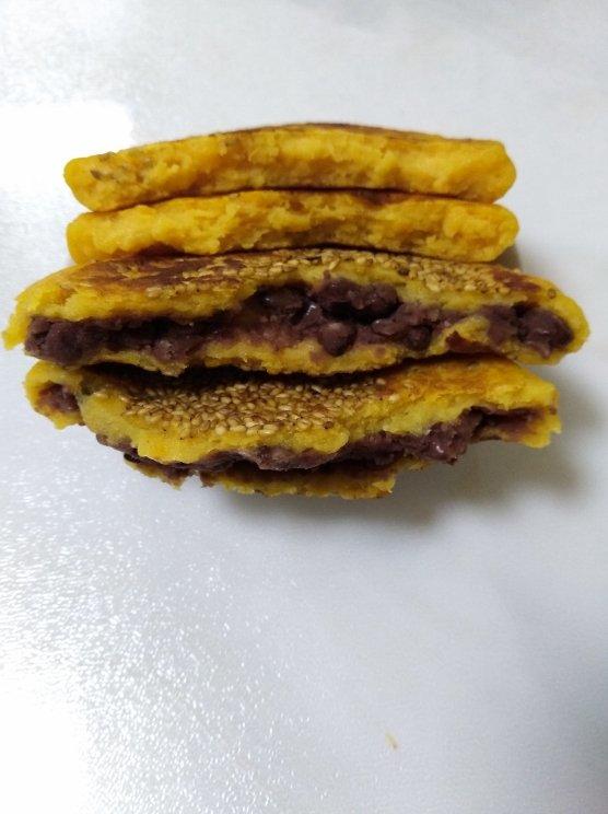 红薯糯米豆沙饼（不加糖不加水）