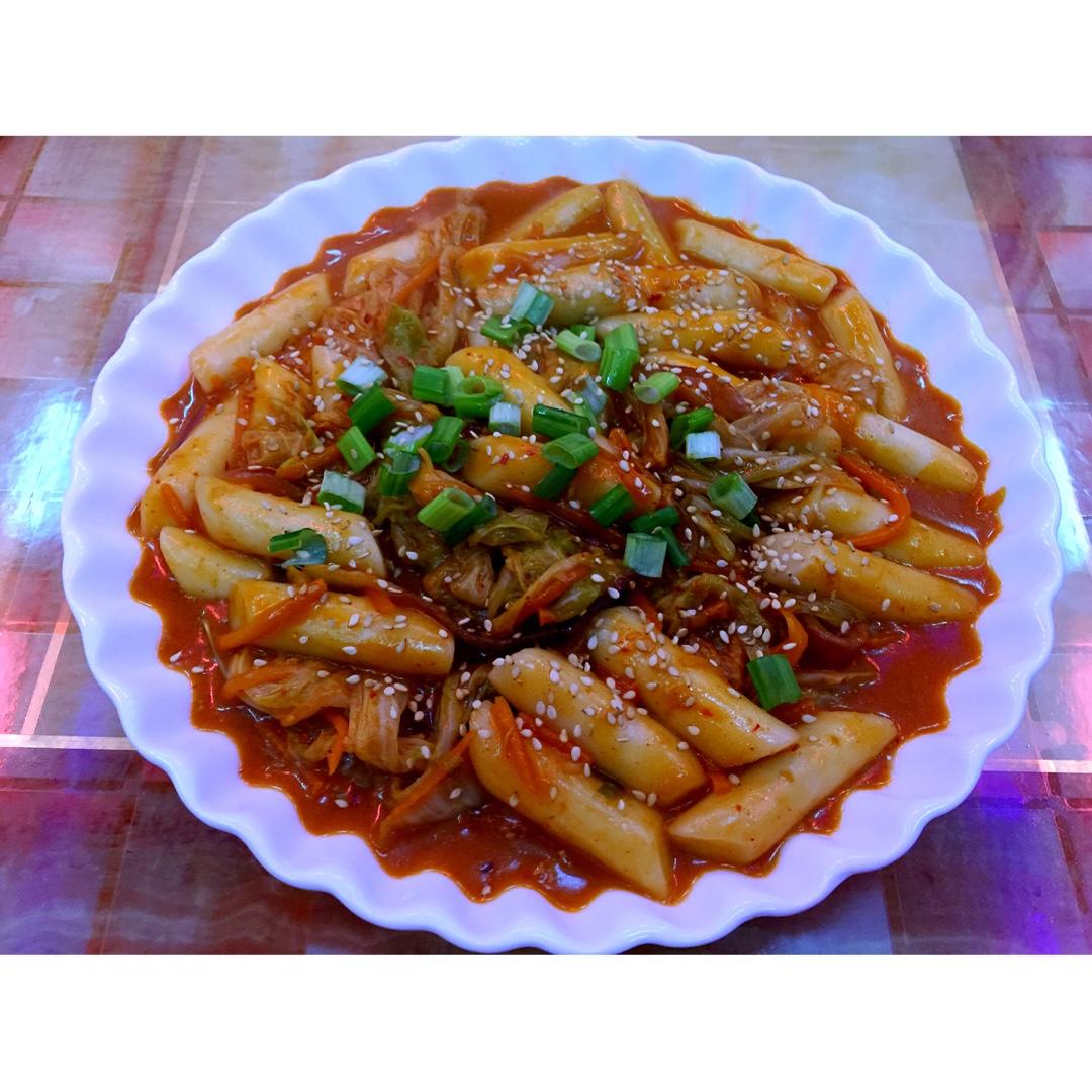 韩式辣炒年糕（or网红芝士套路之芝心年糕）