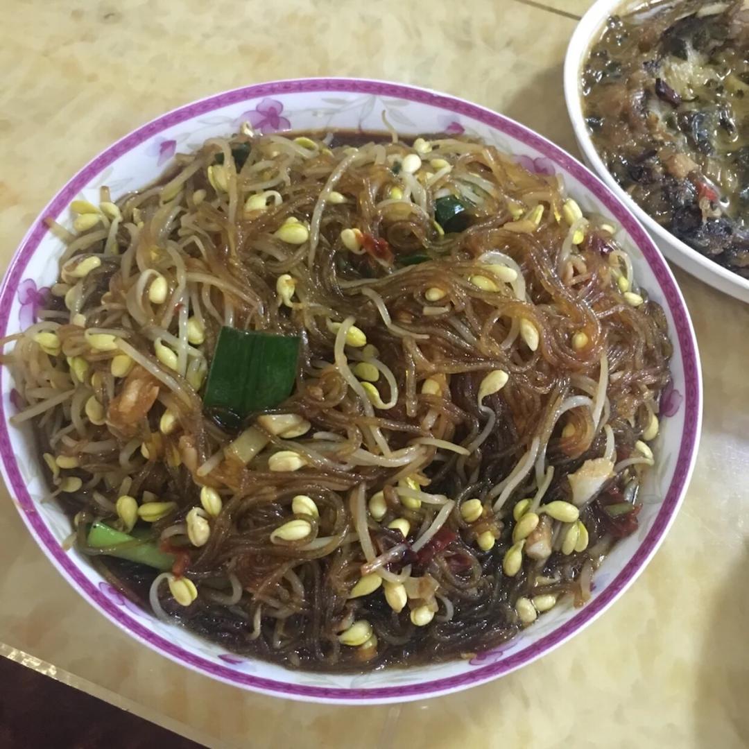 豆芽炒粉丝