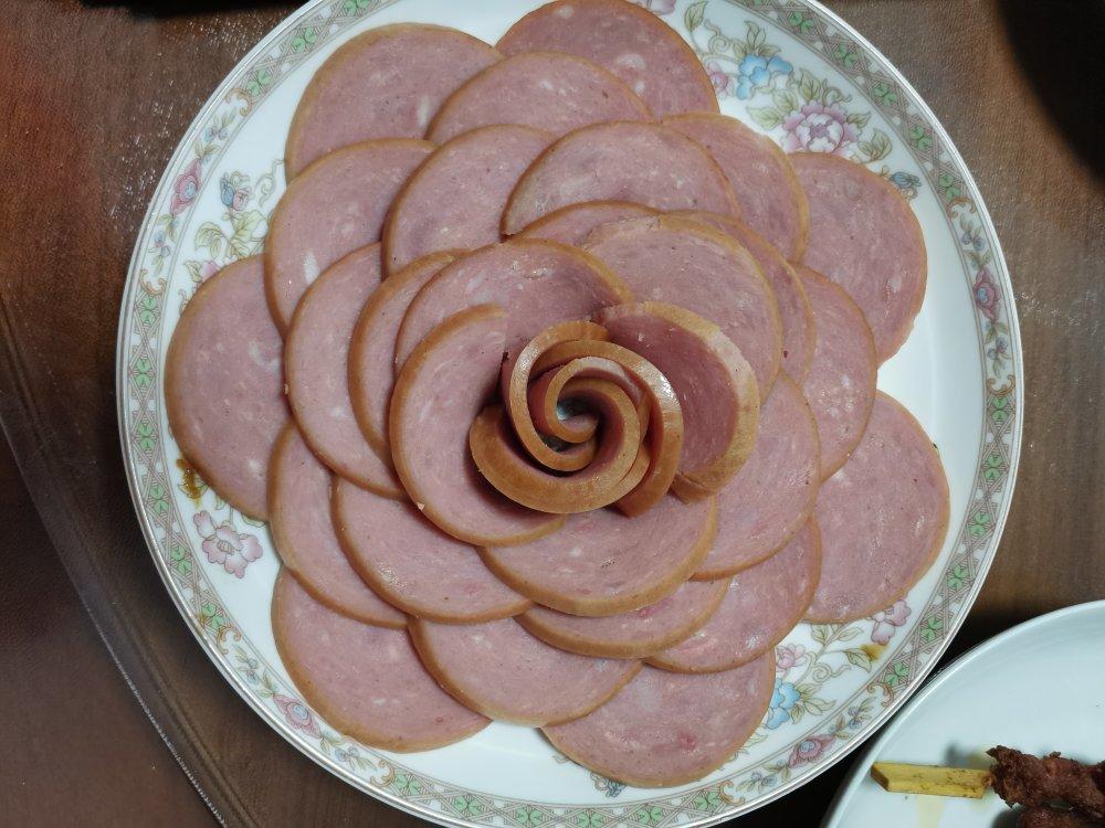 火腿摆盘