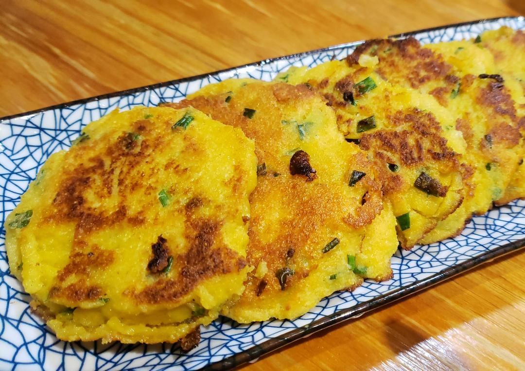 香煎豆渣饼～一次成型的配方的做法