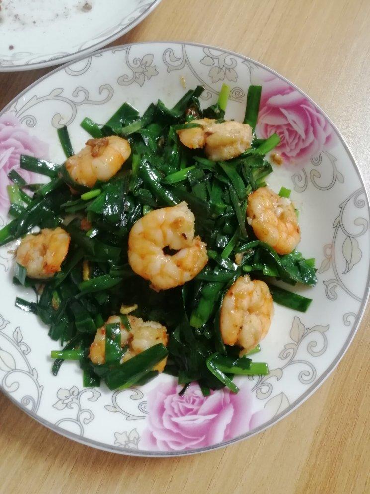 韭菜炒虾仁