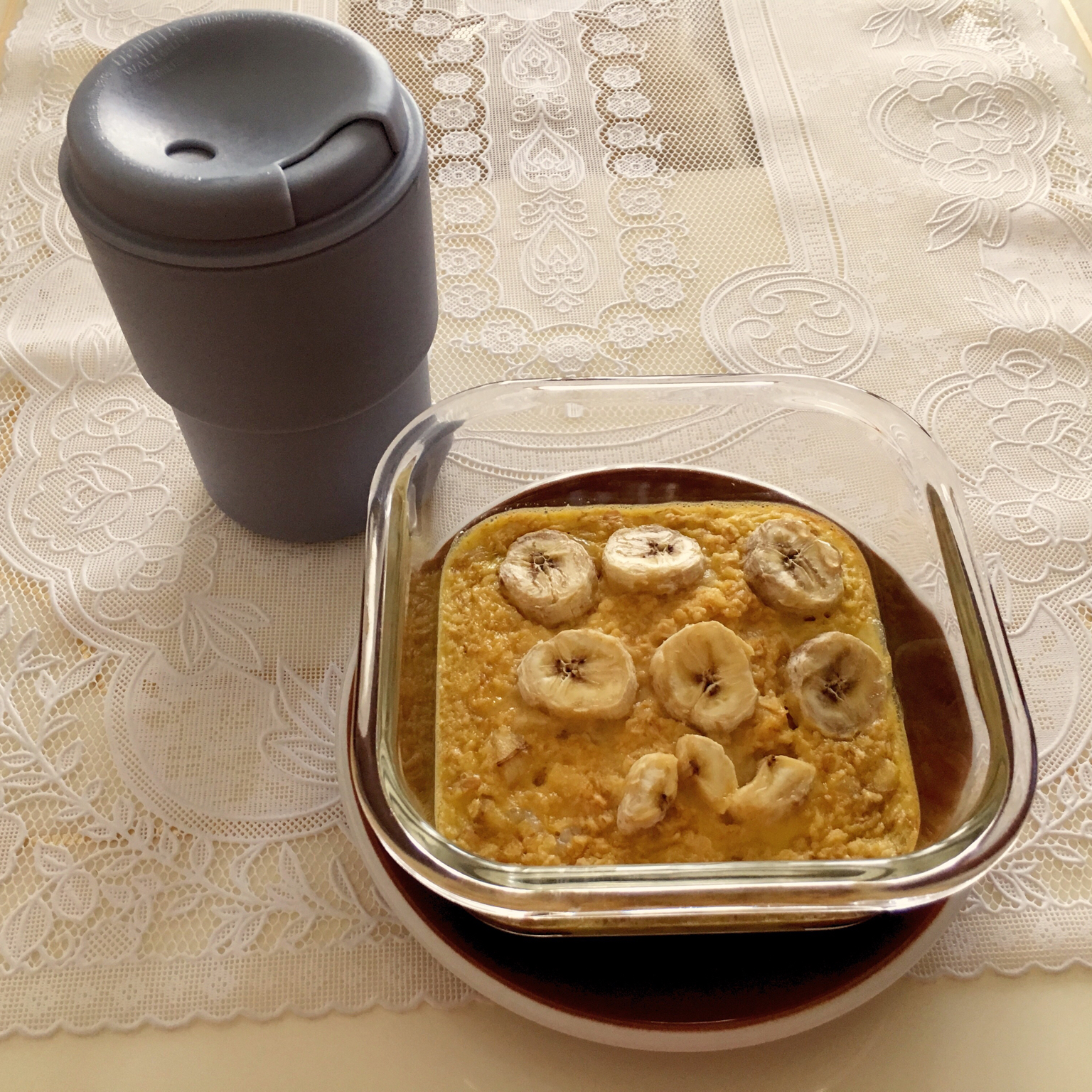 减脂餐：香蕉燕麦烤蛋奶