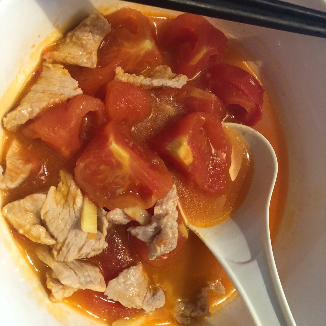 西红柿滑肉汤