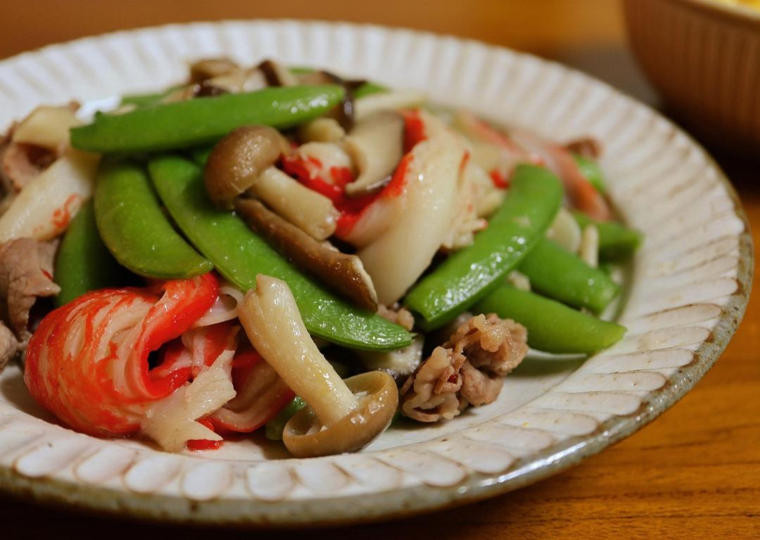蘑菇炒甜豆