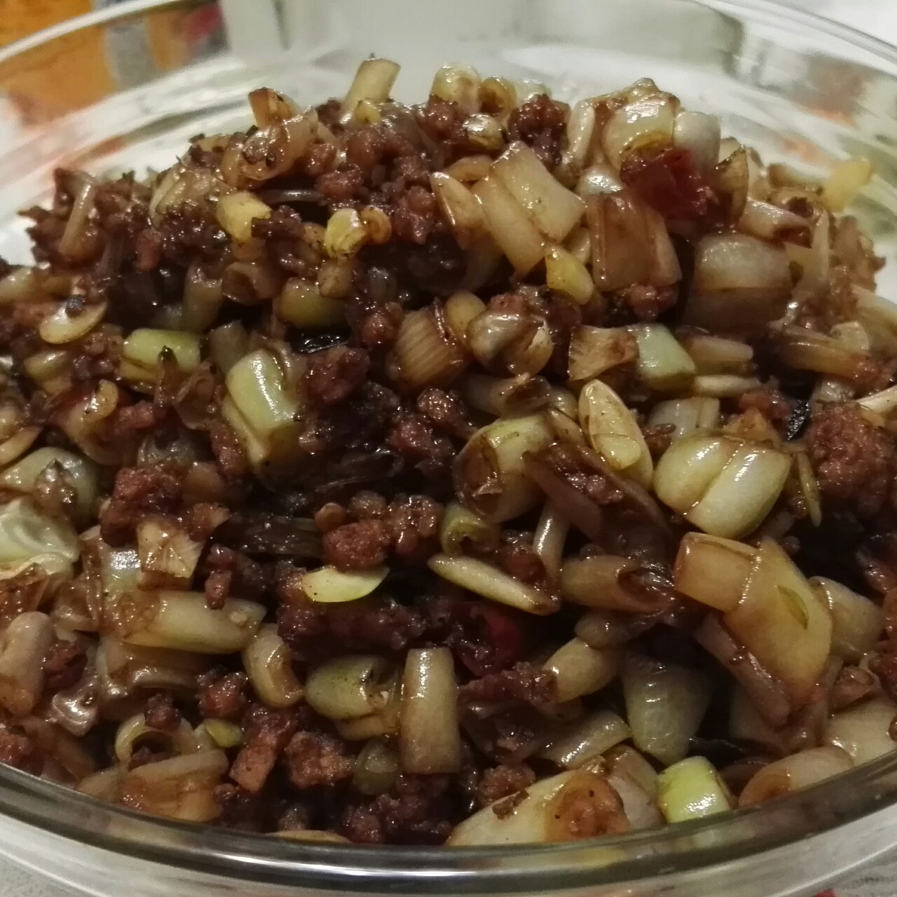 肉沫豆角下饭菜