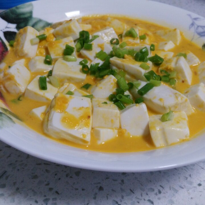 老丁的私房菜-蟹黄豆腐