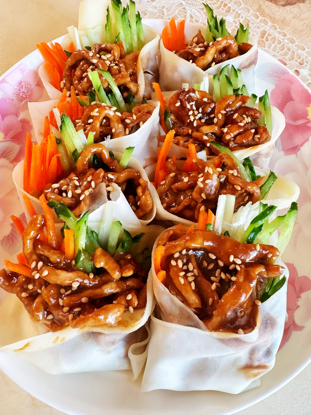 懒人版京酱肉丝卷，减脂期也放心吃！