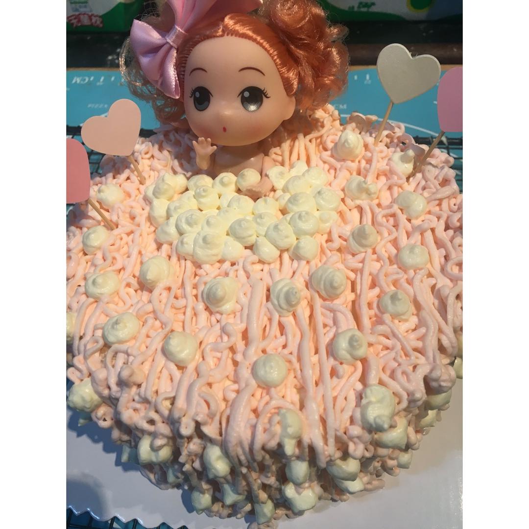 详细步骤制作泡泡浴娃娃蛋糕