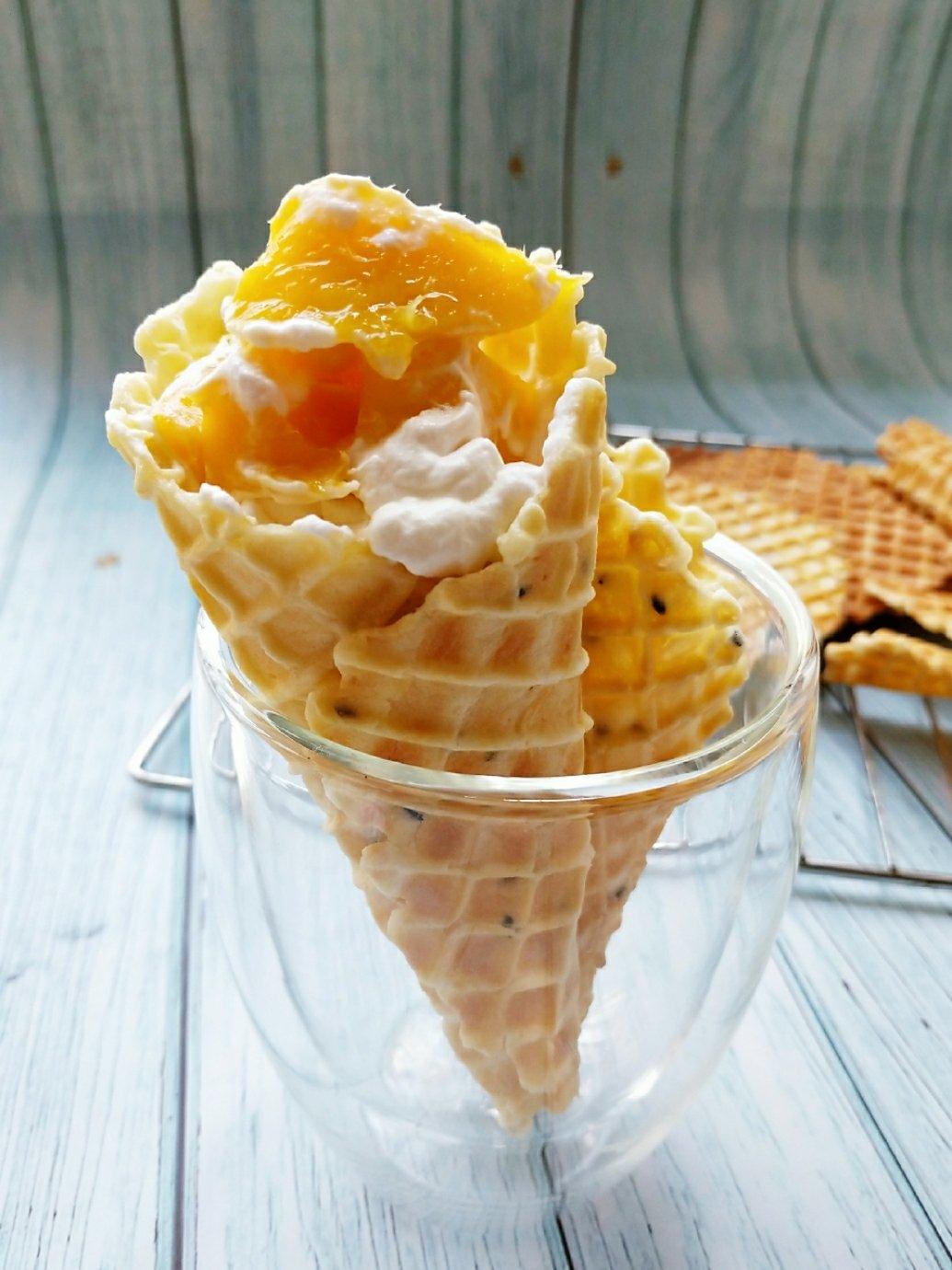 彭婉婉婉婉做的鸡蛋卷 脆皮蛋筒 冰淇淋绝配脆脆脆 无黄油不打发材料