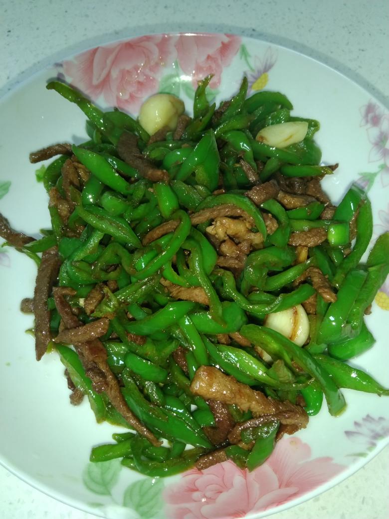 快手下饭菜青椒肉丝